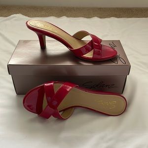 Annabelle Red Patten Low Heel